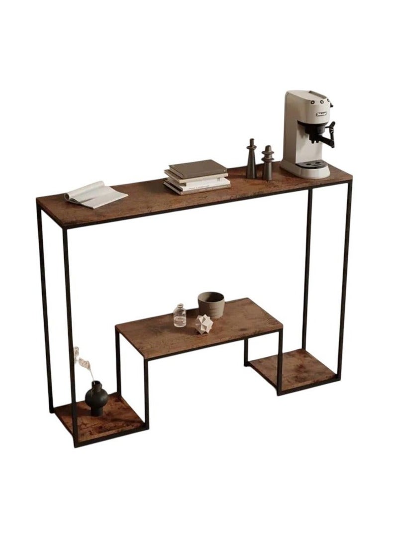 إكسبرت طاولة كونسول احترافية ثلاثية الطبقات بتصميم حديث، مع رف تخزين، مناسبة لمعدات القهوة، وطاولة للمدخل وغرفة المعيشة - Image 2